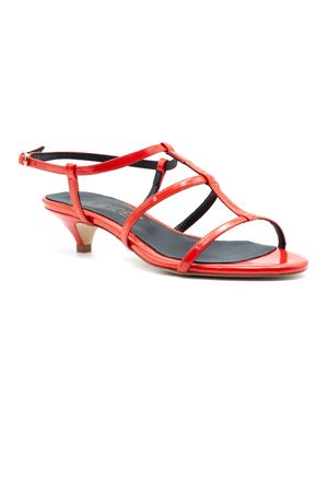 Sandalo con cinturino in pelle rossa JULIE DEE | ZE206ROSSETTO